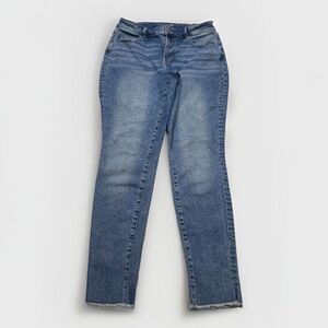 Maurices Jeans Womens M REG High Rise Curvy Skinny Blue Stretch Measures 30 x 30